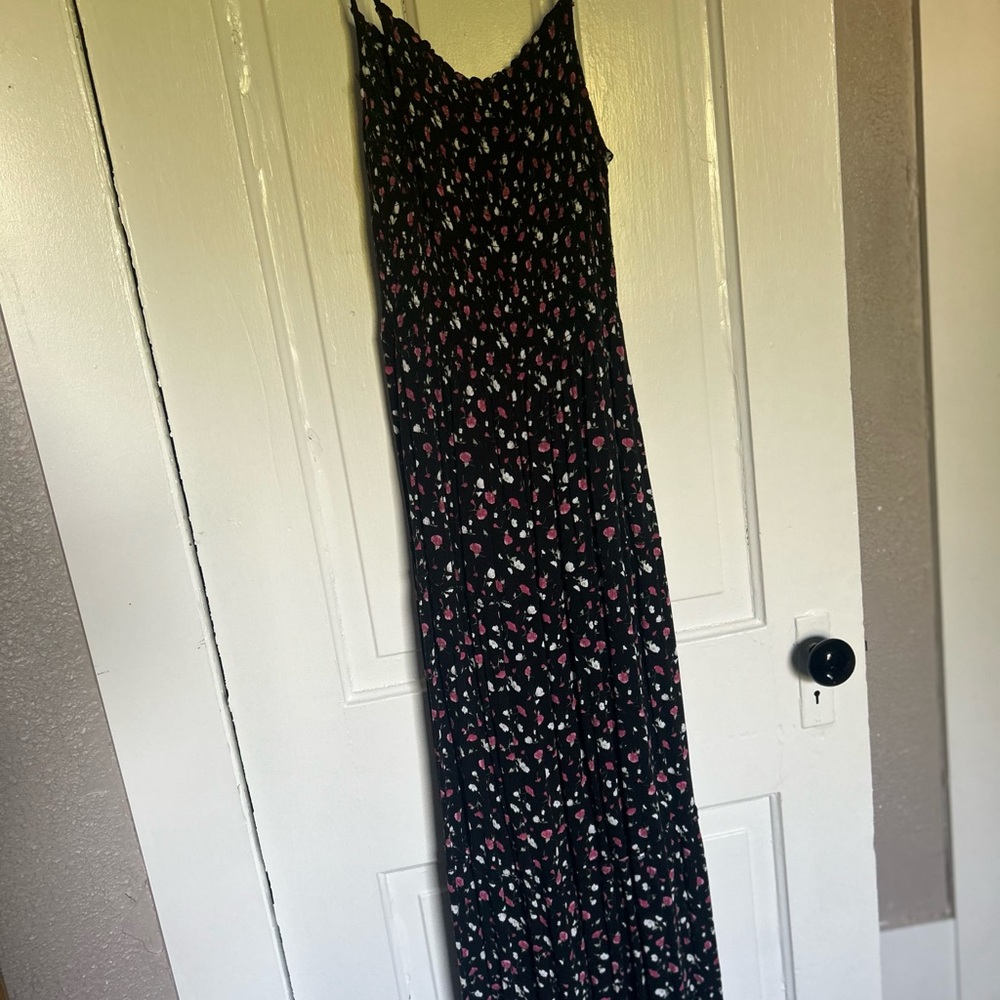 Floral Black Maxi Dress